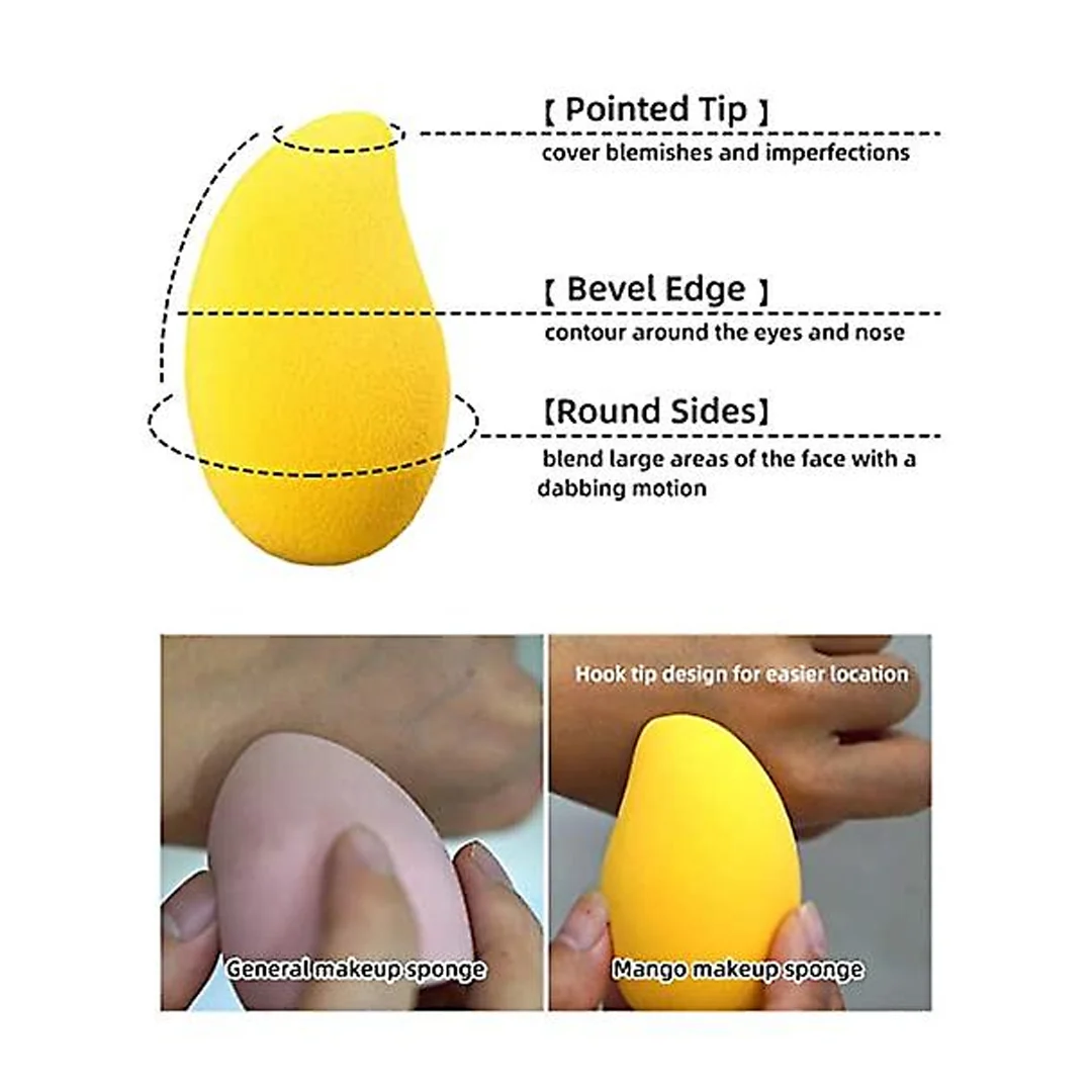 Cuffs N Lashes Makeup Blender/Sponge Fruit Series - Mango - Image 3