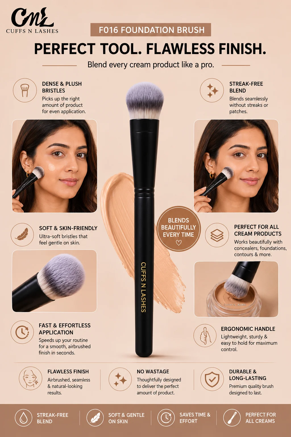 CUFFS N LASHES Coverpot + F016 Flawless Base Duo | Pick your shade - Image 3