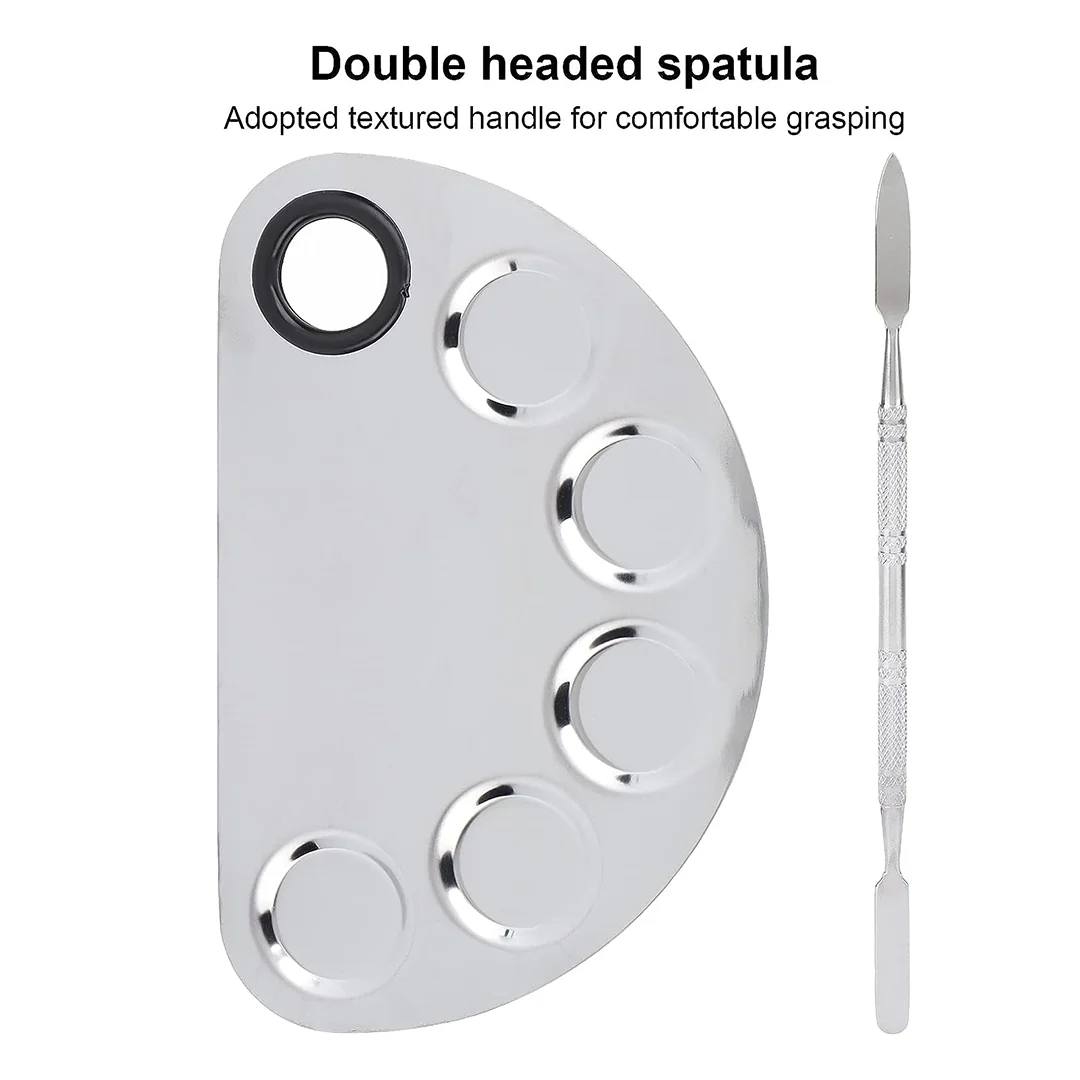 Cuffs N Lashes Stainless Steel D-shaped Foundation Mixing Tool - Image 3