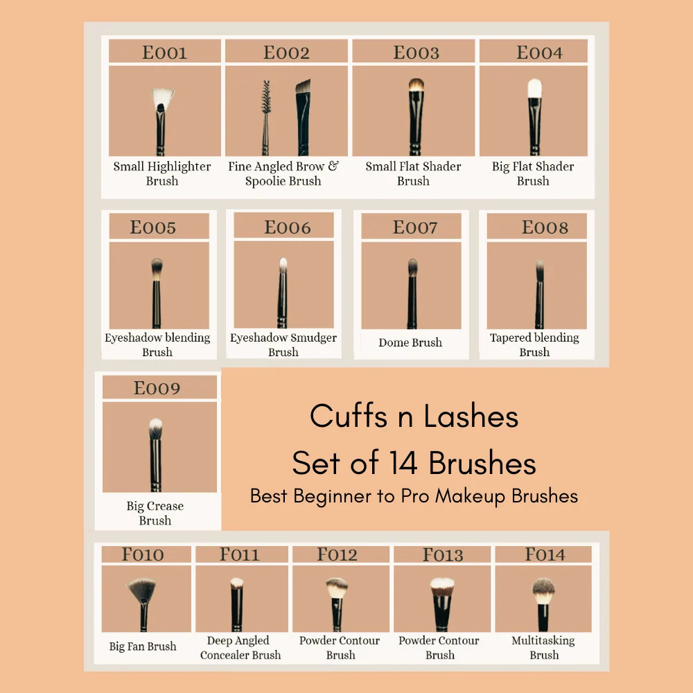Cuffs N Lashes Makeup Brushes, F016 - Foundation Brush - Image 8