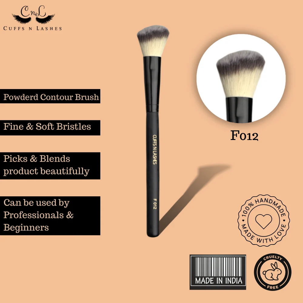 Cuffs N Lashes Makeup Brushes, F012 Contour Brush - Image 5